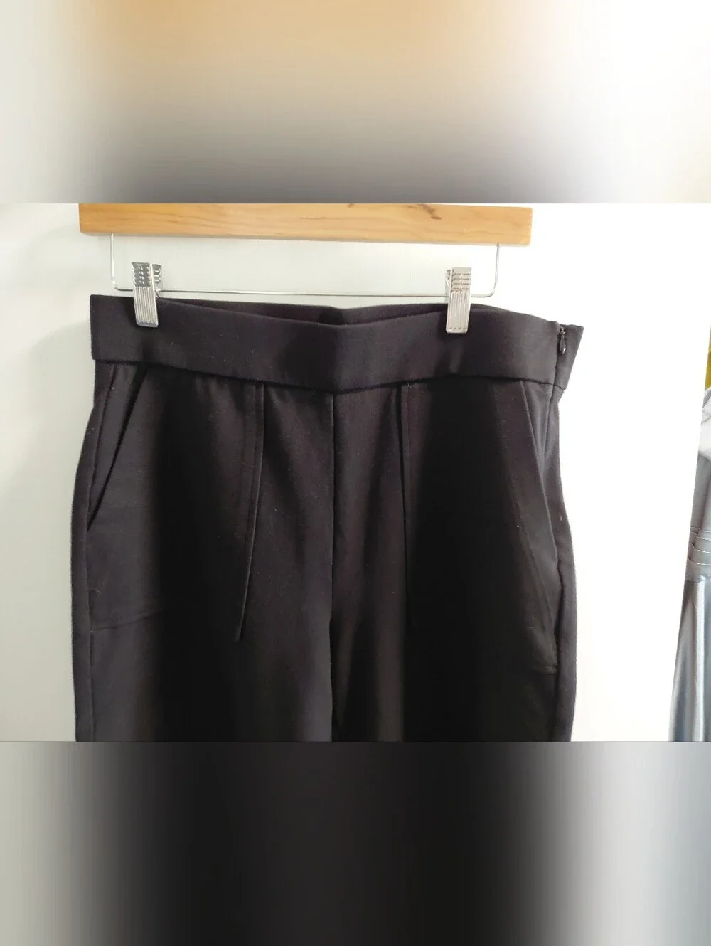 J. Crew 365 Black Ankle Cropped Wide Leg Pants